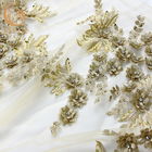 Kim cương giả Vải ren cô dâu Trang trí Polyester Chiều rộng 55 inch