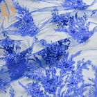 Vải ren đám cưới màu xanh MDX Hình hoa thanh lịch Chiều rộng 135cm