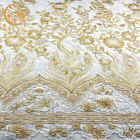 Mẫu miễn phí Vải ren Sequin vàng Thêu đẹp Thân thiện với môi trường