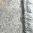 Vải ren trắng thêu ren đẹp mắt MDX 20 ％ Polyester cho trang phục