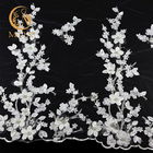 Trang trí hoa cưới bằng vải tuyn 25cm với trang trí hoa 3D bằng hạt