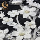 Trang trí hoa cưới bằng vải tuyn 25cm với trang trí hoa 3D bằng hạt