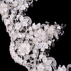Váy cưới đẹp trang trí ren hoa 3D thêu duyên dáng cho ngành may mặc