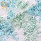 MDX Mint Green Hoa văn Ren Vải dài 91,44 Cm Vải tuyn đính cườm thêu