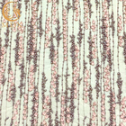 Vải ren hoa 3D màu tím có thêu cườm trên lưới nylon